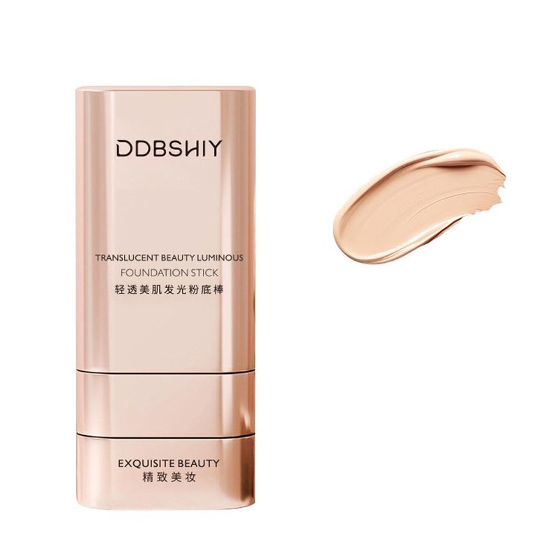 Concealer Foundation Stick, Double-Ended, Glowing Creamy Skin, Brightens Skin Tone, Long-Lasting and Smudge-Proof for Women